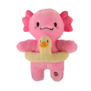 Spot Axolotl With Duck Tube Dog Toy 10in