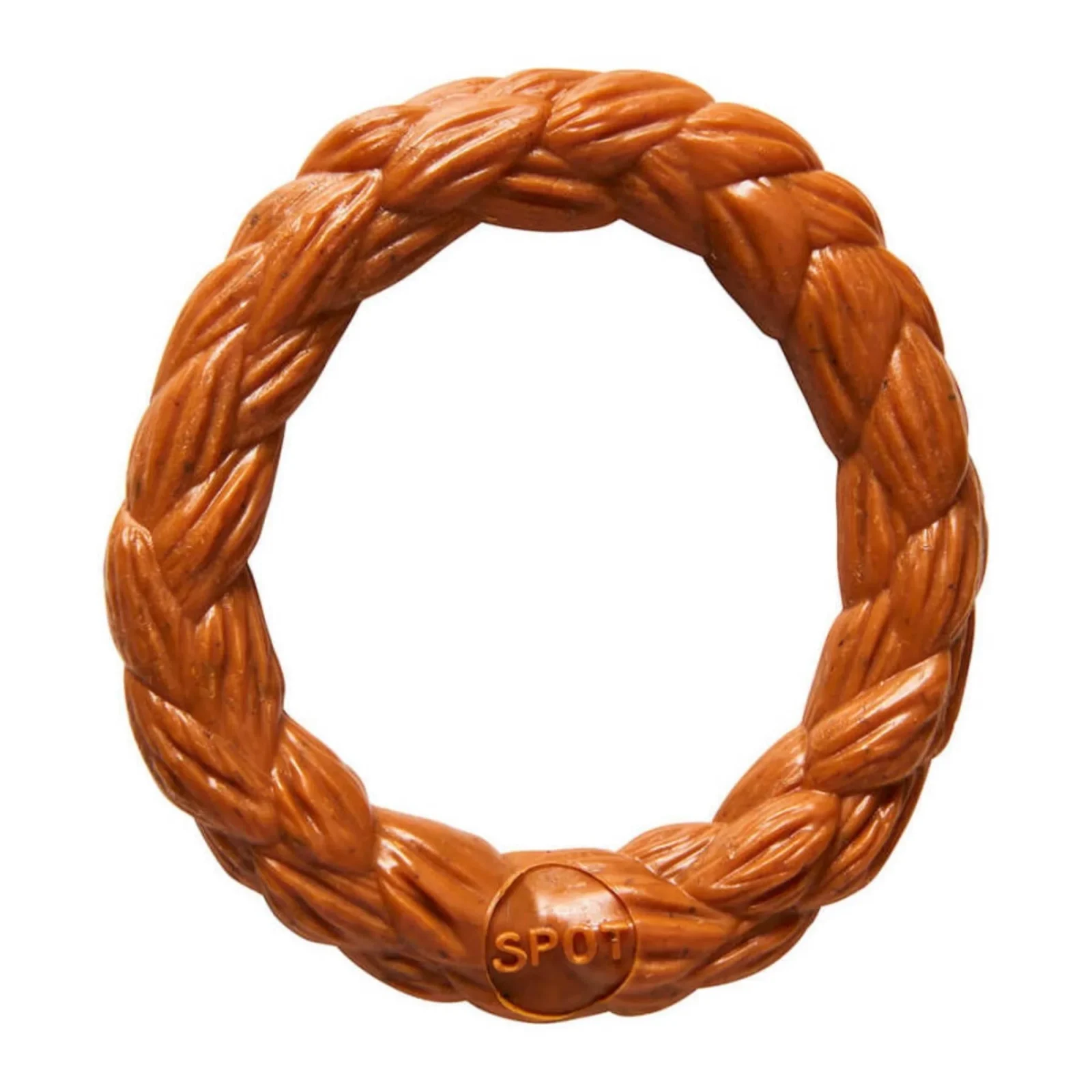 Spot Bambone Braid Ring Dog Toy Hickory 5in