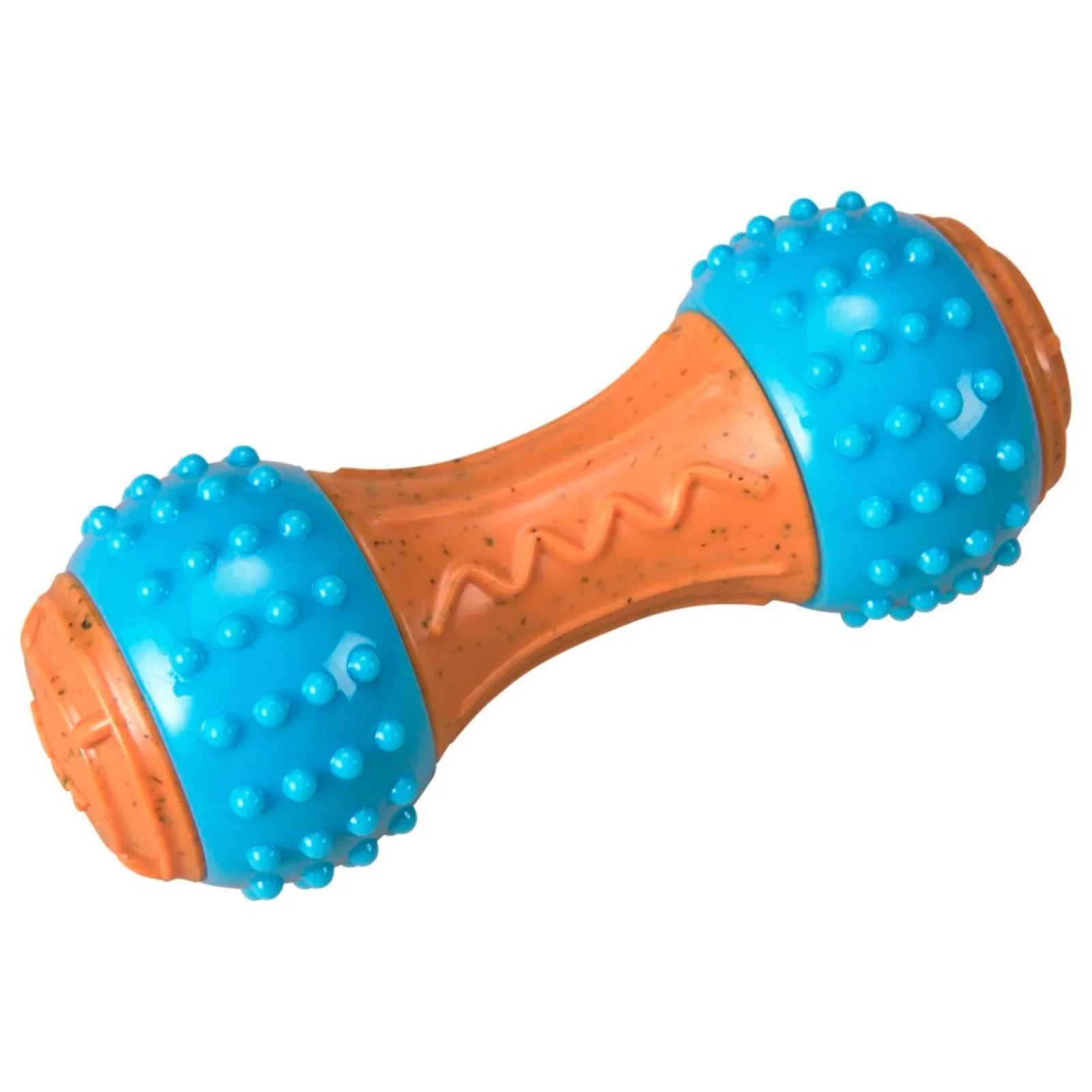 Spot Bambone+ Giggler Dumbell Dog Toy Peanut Butter 5.5in