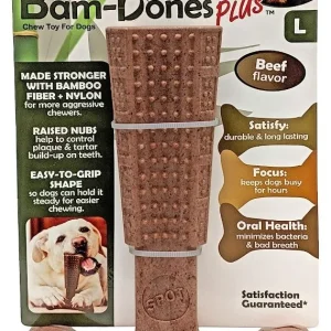 Spot Bambone Plus Beef Dog Chew Toy Large