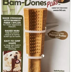 Spot Bambone Plus Peanut Butter Dog Chew Toy Large