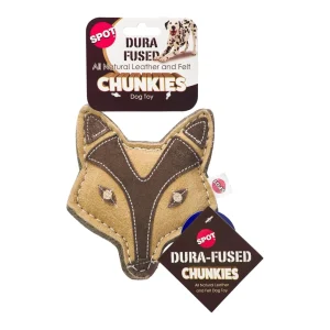Spot Dura-fuse Leather Chunky Dog Toy Fox 5in