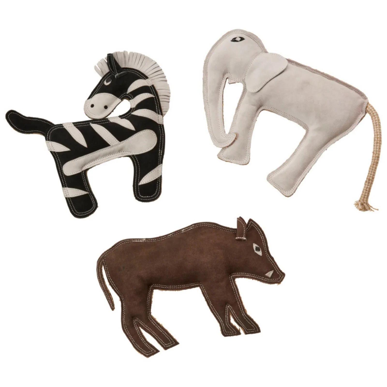 Spot Dura-fuse Leather Jungle Dog Toy Assorted 11in - Image 2