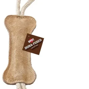 Spot Dura-Fused Leather Dog Toy Bone Tug 18in