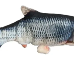 Spot Flippin' Fish Cat Toy Grey/Blue/Tan - 11.5 in
