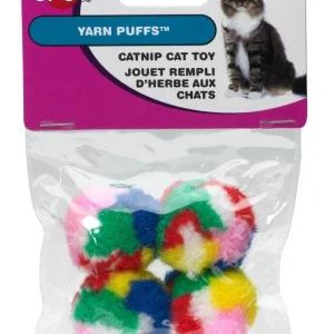 Spot Kitty Yarn Puffs Catnip Toy Assorted 1.5 in 4 Pack Small