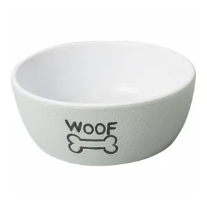 Spot Nantucket Woof Dog Bowl, Grey, 5 in