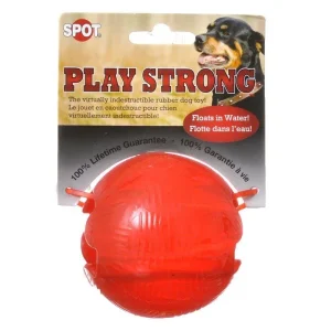 Spot Play Strong Rubber Ball Dog Toy - Red