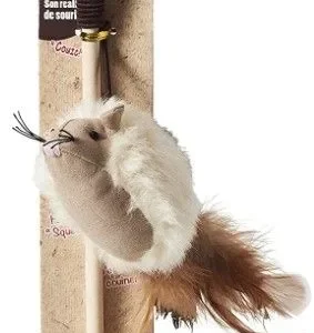 Spot Squeakeeez Mouse Teaser Wand Cat Toy Assorted Colors