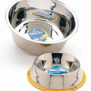 Spot Stainless Steel Mirror Finish No-Tip Dog Bowl 64oz