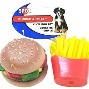 Spot Vinyl Hamburger & Fries Dog Toy
