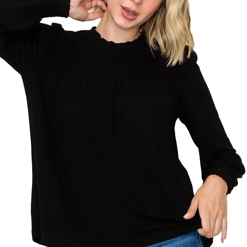 Staccato Women's Black Keyhole Button Back Top - Image 2