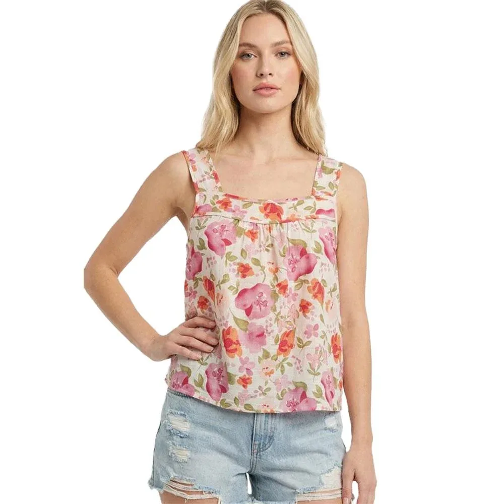 Staccato Women's Pink Floral Print Tank