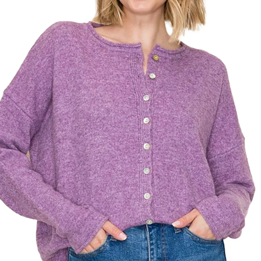 Staccato Women's Purple Crew Neck Cardigan - Image 2