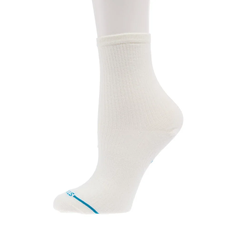 Stance Women's Fine Rib Ivory Quarter Socks - Image 2