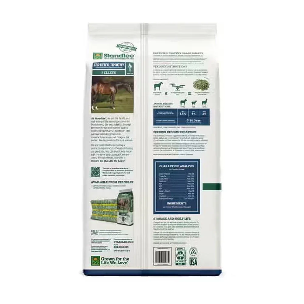Standlee Premium Products Certified Timothy Grass Pellets 40LB - Image 2