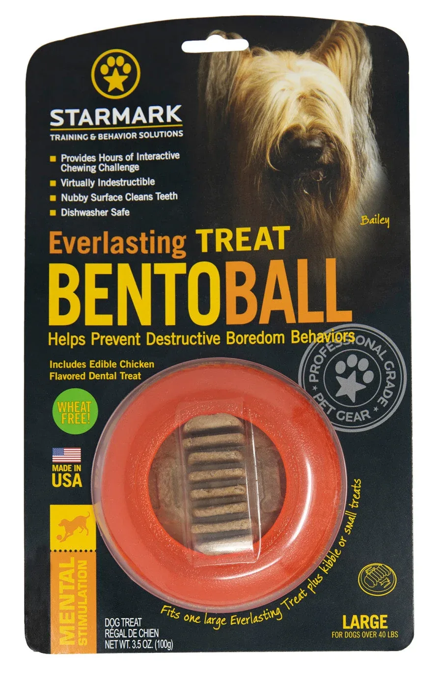 Starmark Everlasting Treat Bento Ball Dog Chew Toy Large