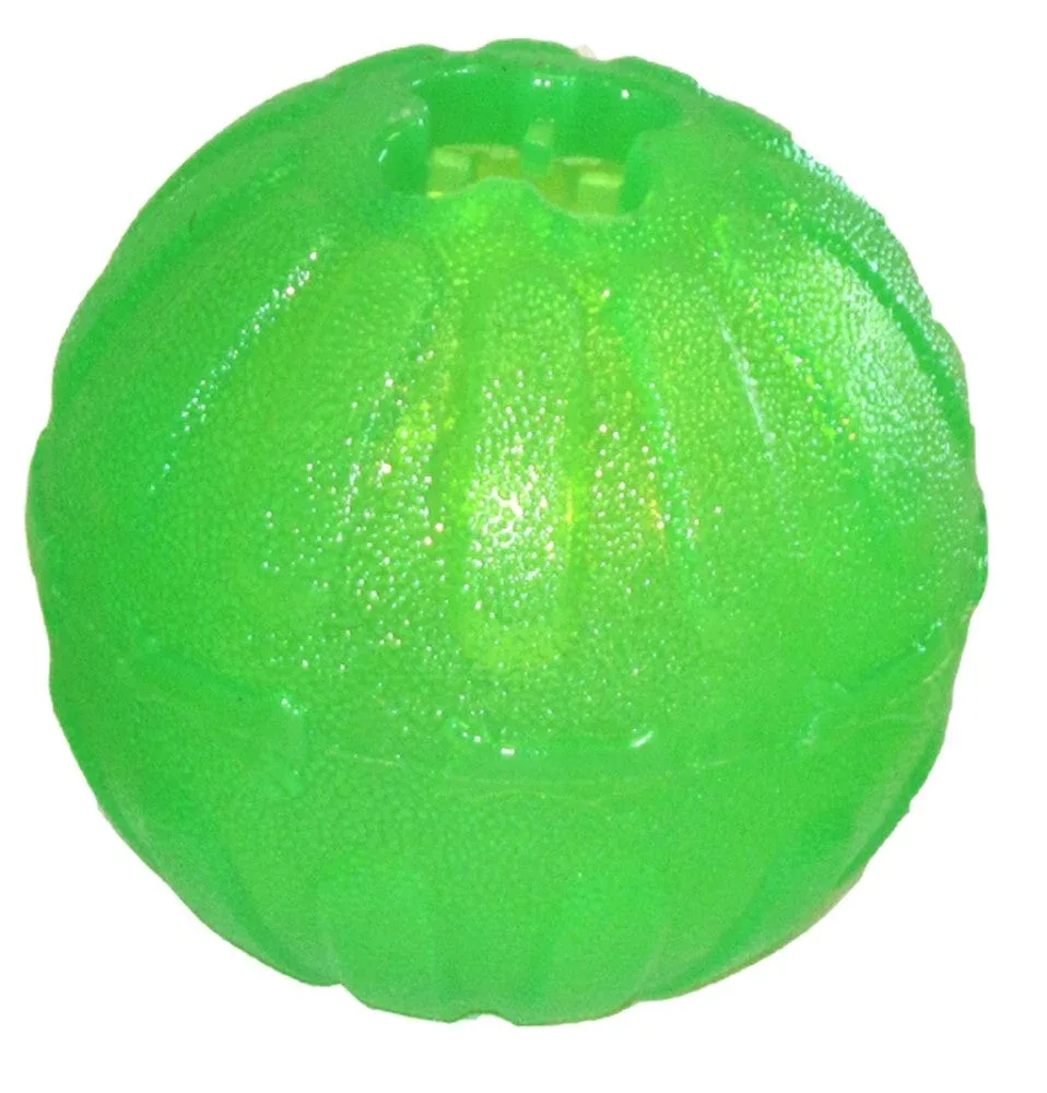 Starmark Fun Ball Dog Toy, Green, MD, 2.75 in