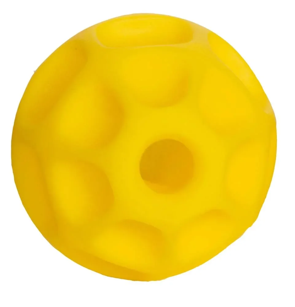 Starmark Treat Dispensing Tetraflex Dog Toy, Yellow, SM