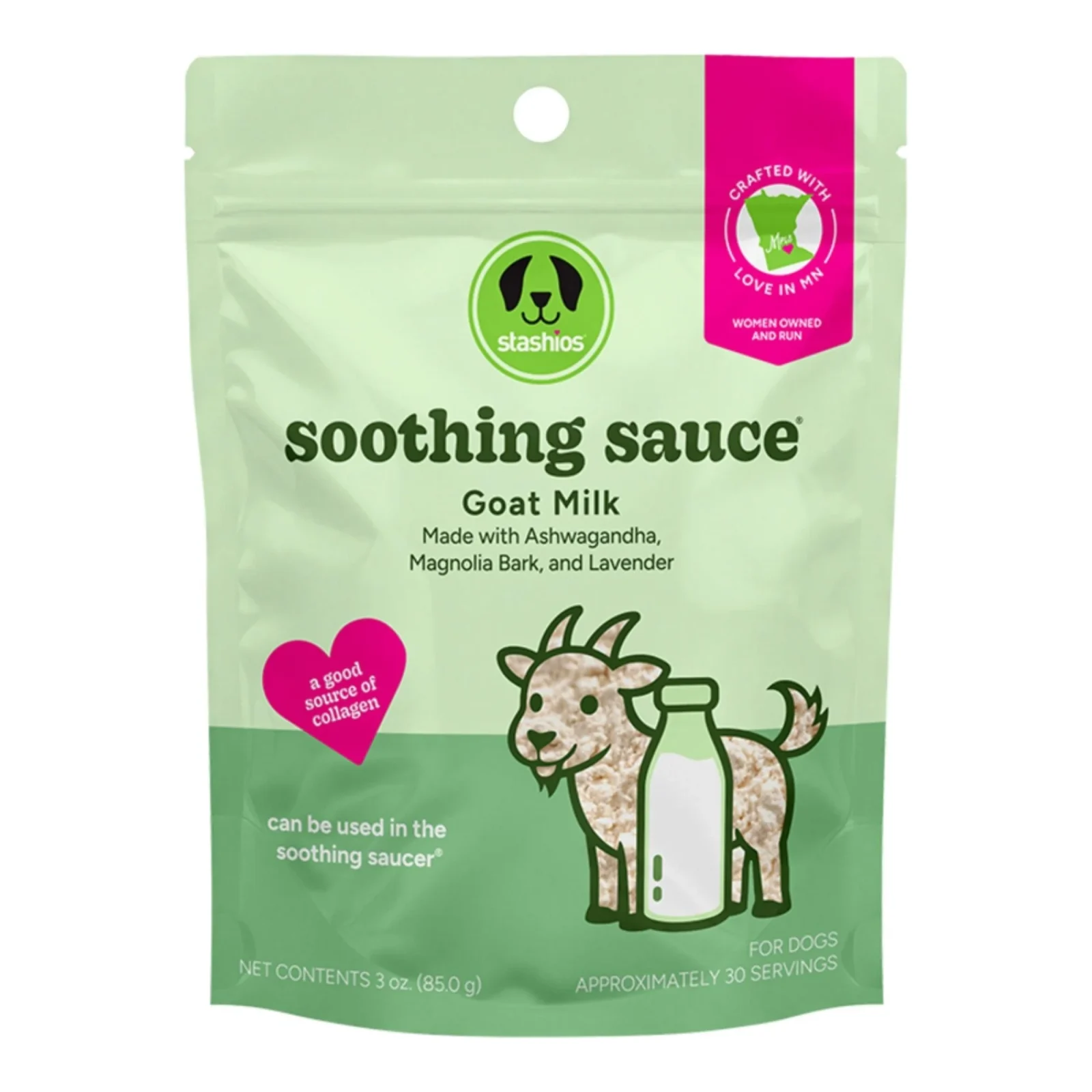 Stashios Dog Soothing Sauce, Calming Goat Milk 3oz