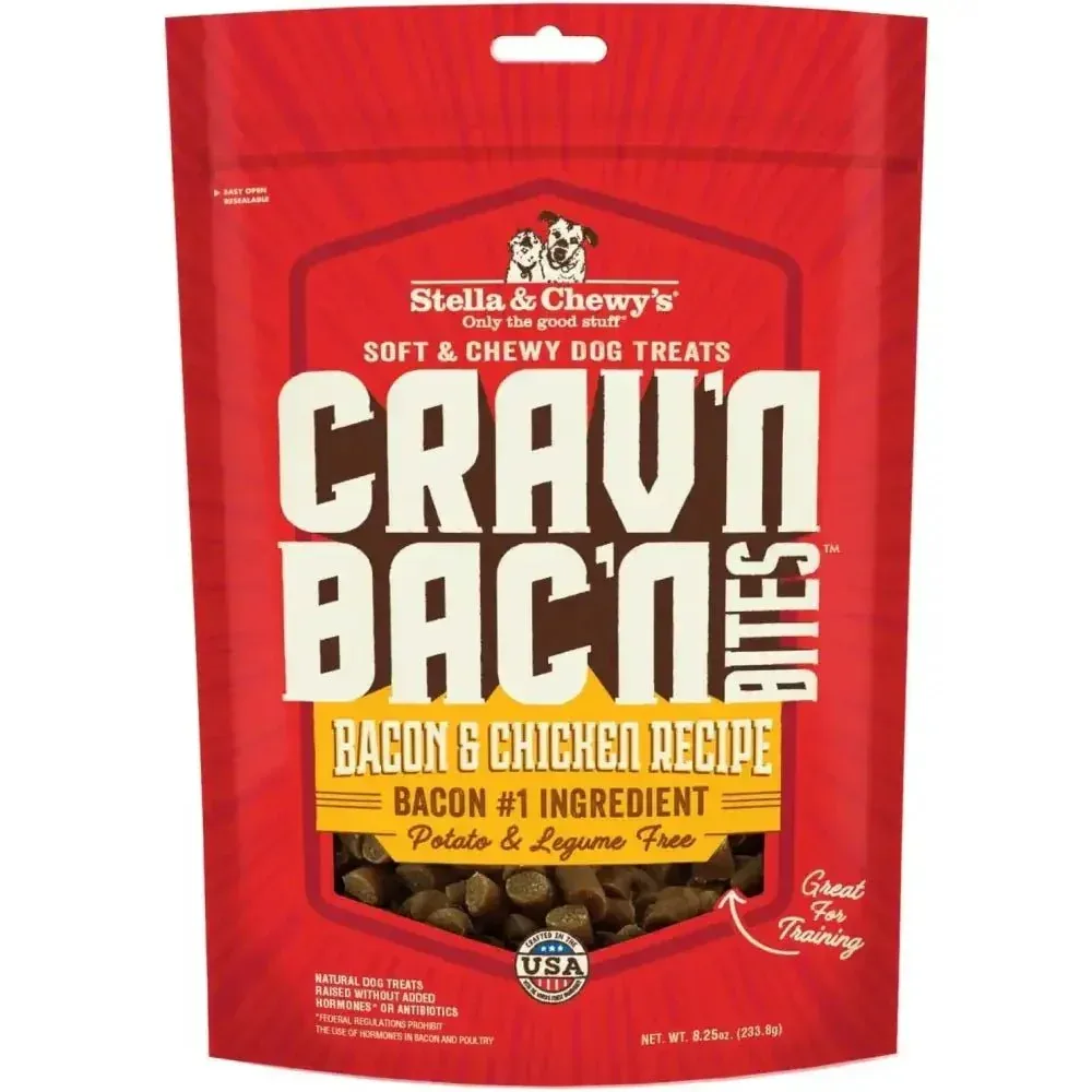 Stella & Chewys Dog Crav'N Bacon Bites Chicken 8.25Oz