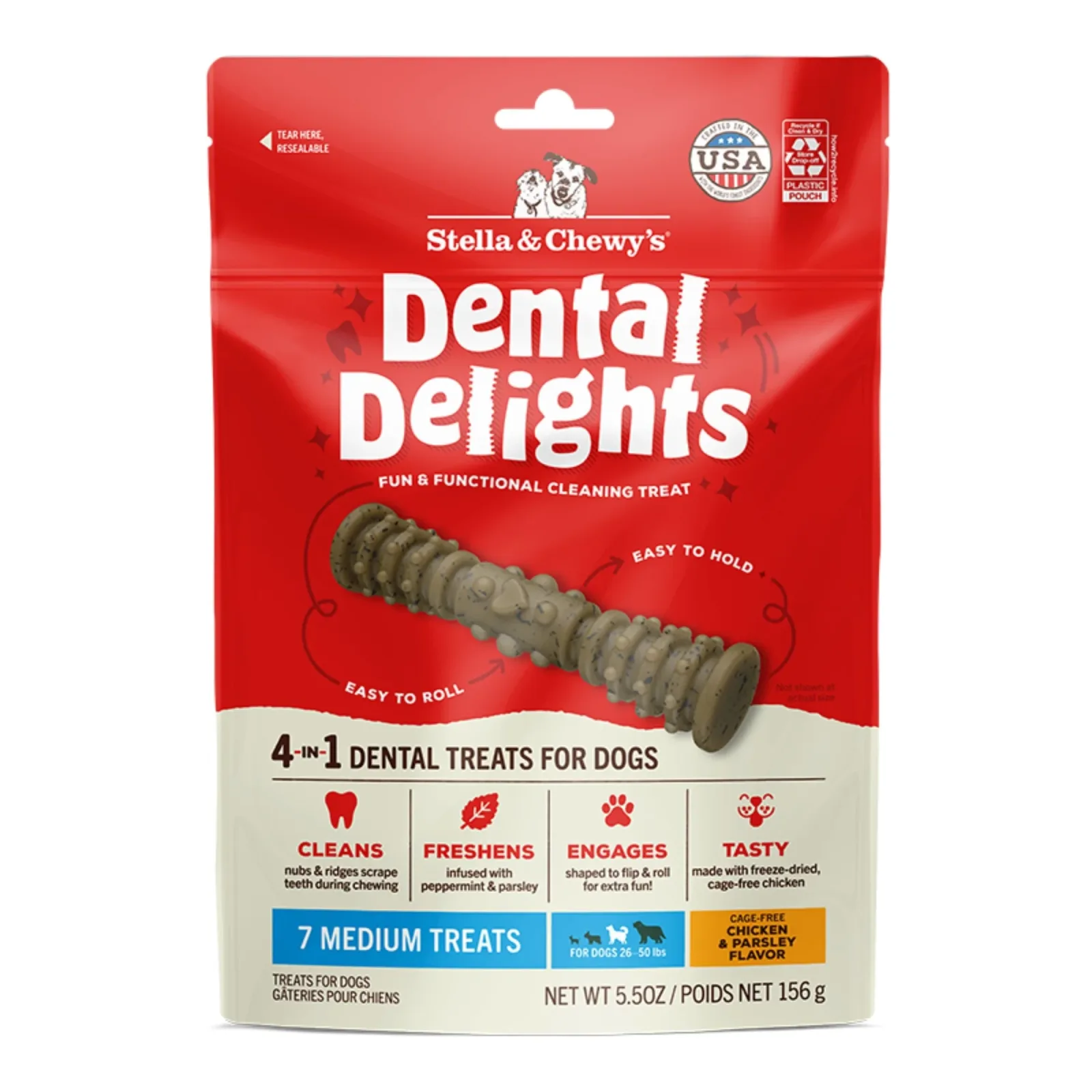 Stella & Chewy's Dog Dental Delights Medium 7 ct