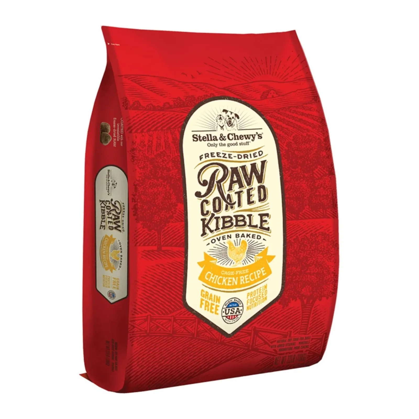 Stella & Chewy's Dog Kibble, Raw Coated Chicken, 22 lb