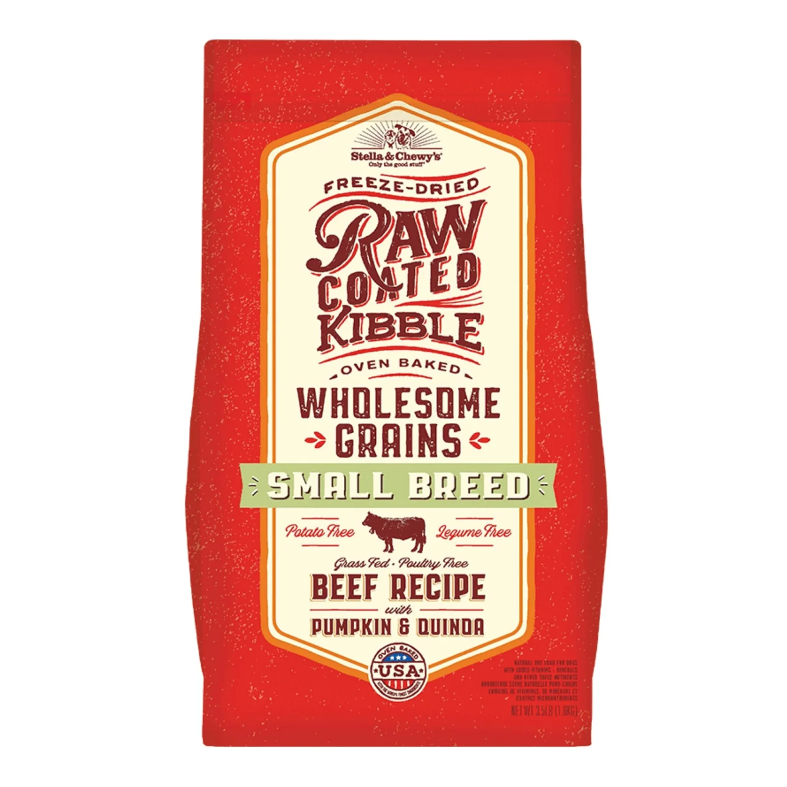 Stella & Chewy's Dog Raw Coated Small Breed Wholesome Beef, 10 lb - Image 2