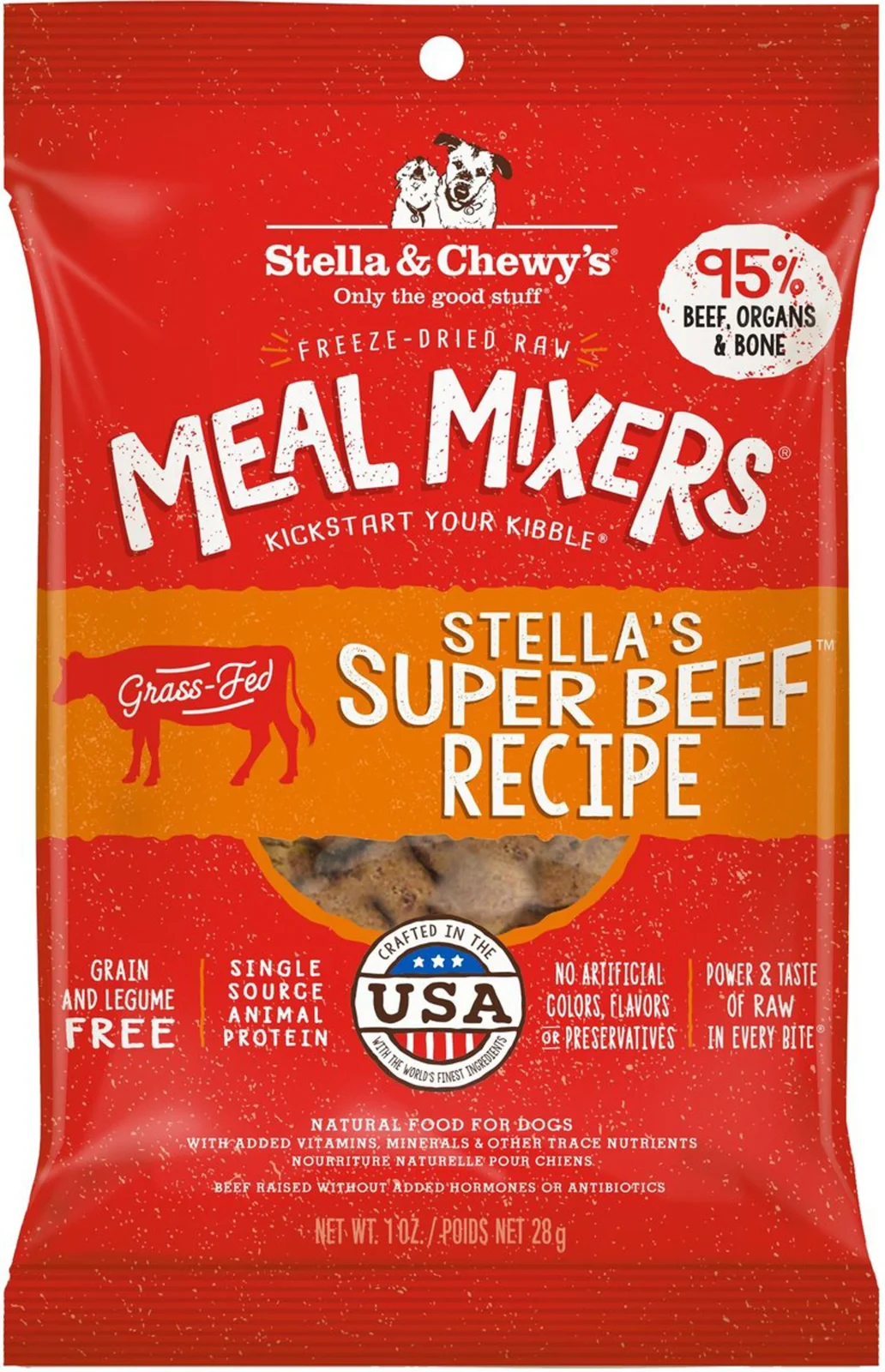 Stella & Chewy's Freeze Dried Meal Mixer, Stella's Beef, 1 oz, Case of 8