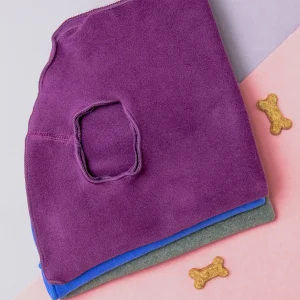 Stretch Pullover Dog Fleece in Eggplant