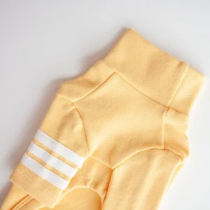 Striped Point Turtleneck in Yellow