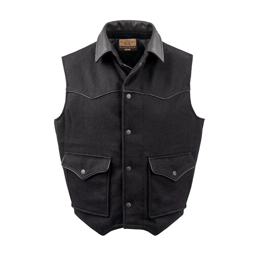 STS Ranchwear Men's Black Lariat Vest