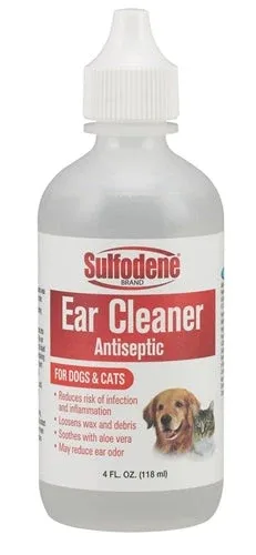 Sulfodene Brand Ear Cleaner Antiseptic for Dogs & Cats 4oz