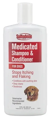 Sulfodene Brand Medicated Shampoo & Conditioner for Dogs 12oz
