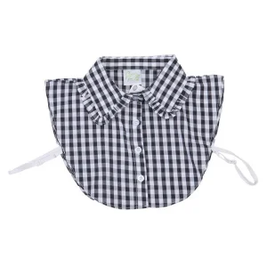 Summer Tees Black Gingham Corporate Collar