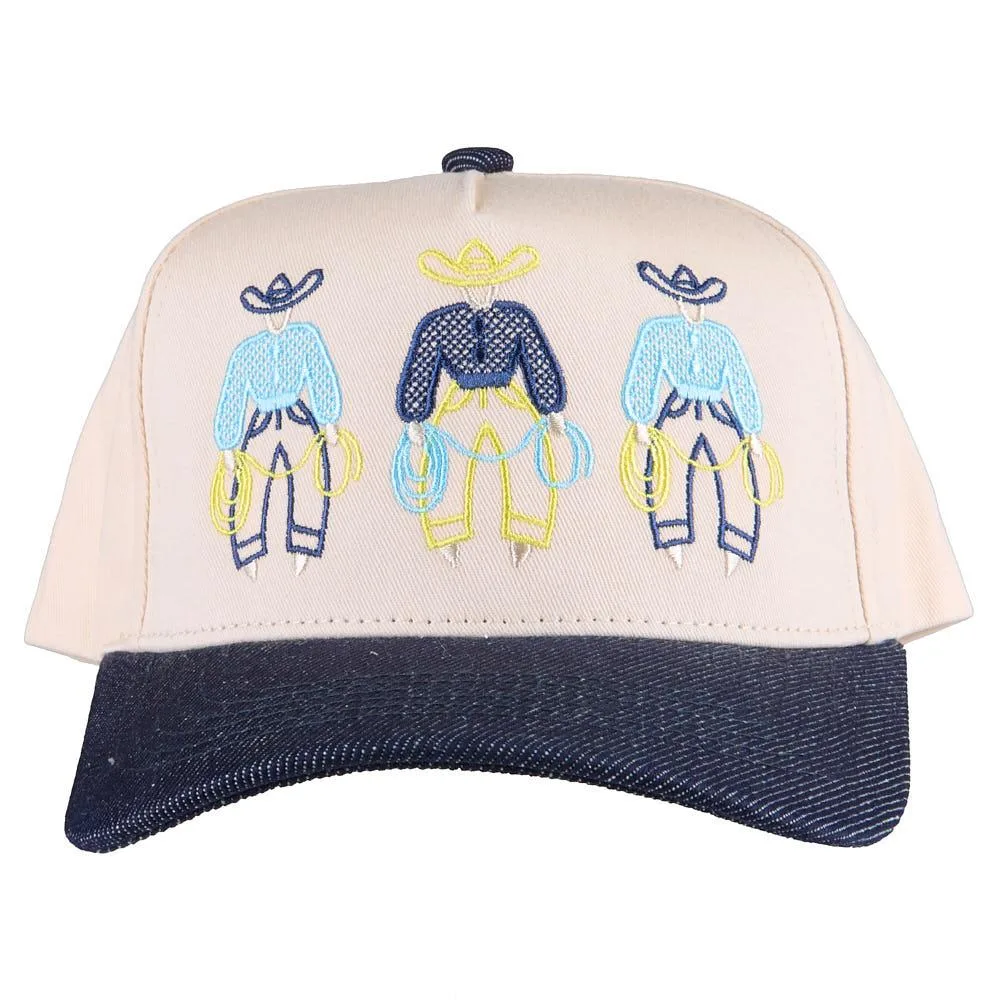 Summer Tees Denim & Natural Fancy Pants Cap