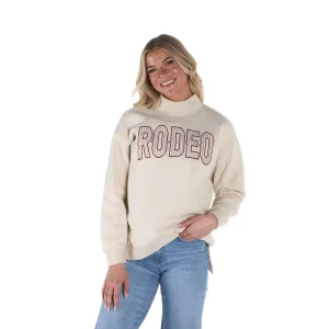 Summer Tees Khaki Rodeo Embroidered Top