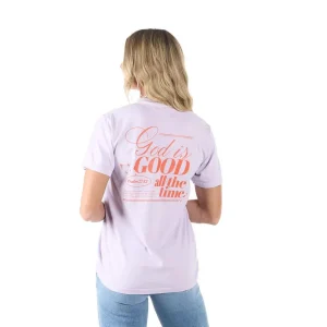 Summer Tees Orchid God Is Good Tee Shirt