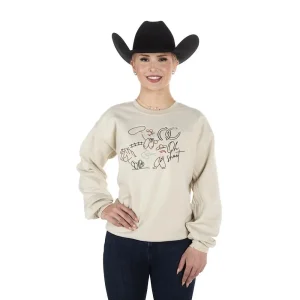 Summer Tees Sand Oh Shoot Embroidered Sweatshirt