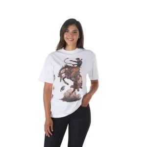 Summer Tees Studded Bronc Rider Tee Shirt
