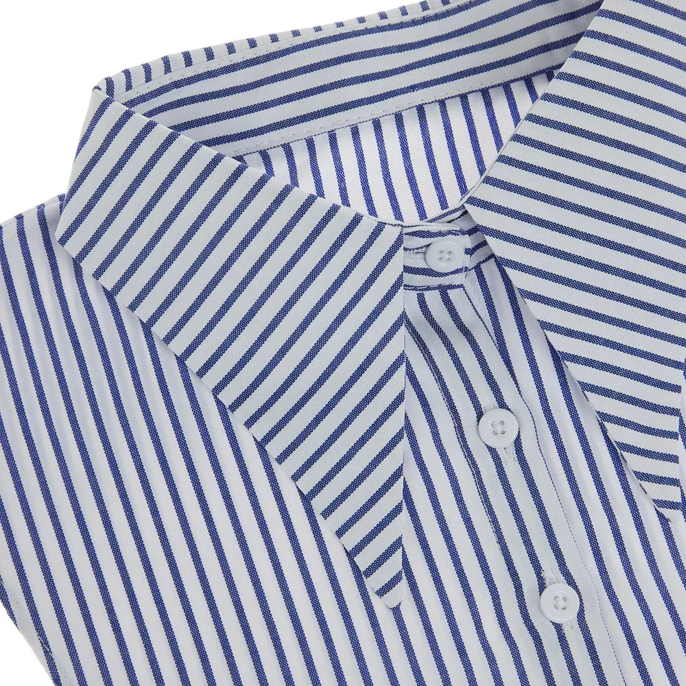 Summer Tees Women's Blue & White Corporate Collar - Image 2