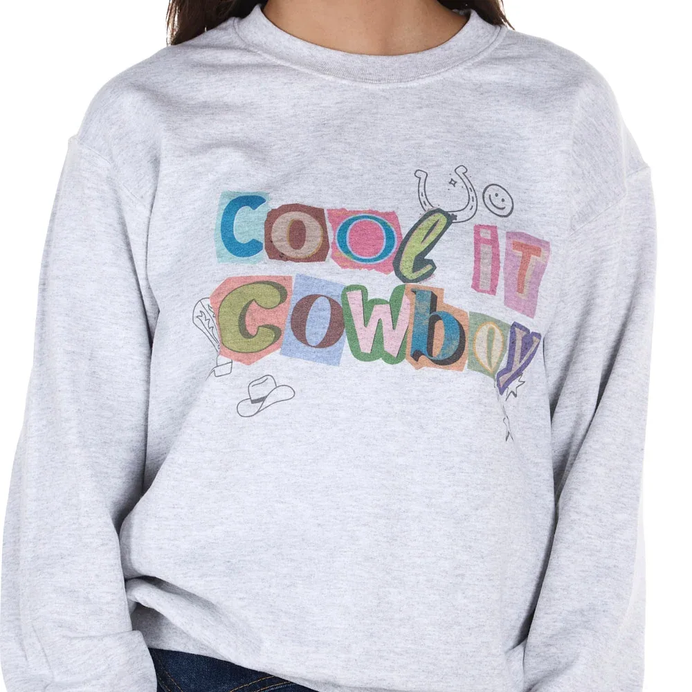 Summer Tees Women's Cool It Cowboy Ash Sweatshirt - Image 2