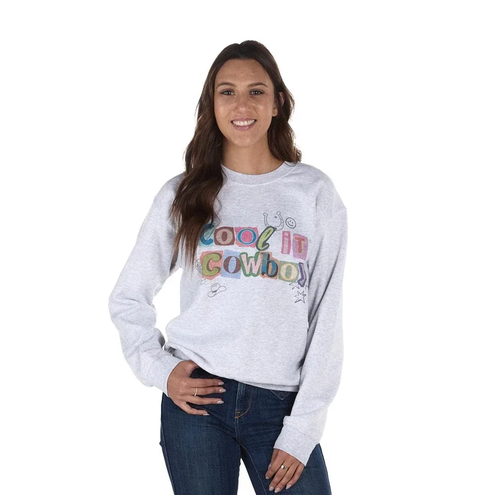 Summer Tees Women's Cool It Cowboy Ash Sweatshirt