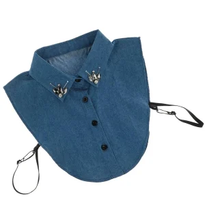 Summer Tees Women's Denim Jewel Corporate Collar