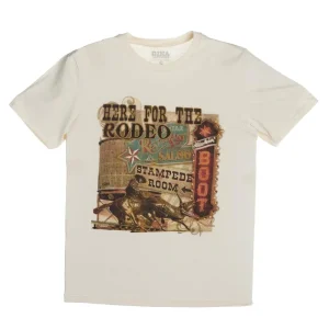 Summer Tees Womens Here For The Rodeo Tee