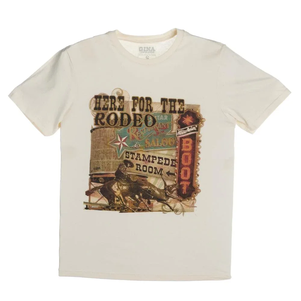 Summer Tees Womens Here For The Rodeo Tee