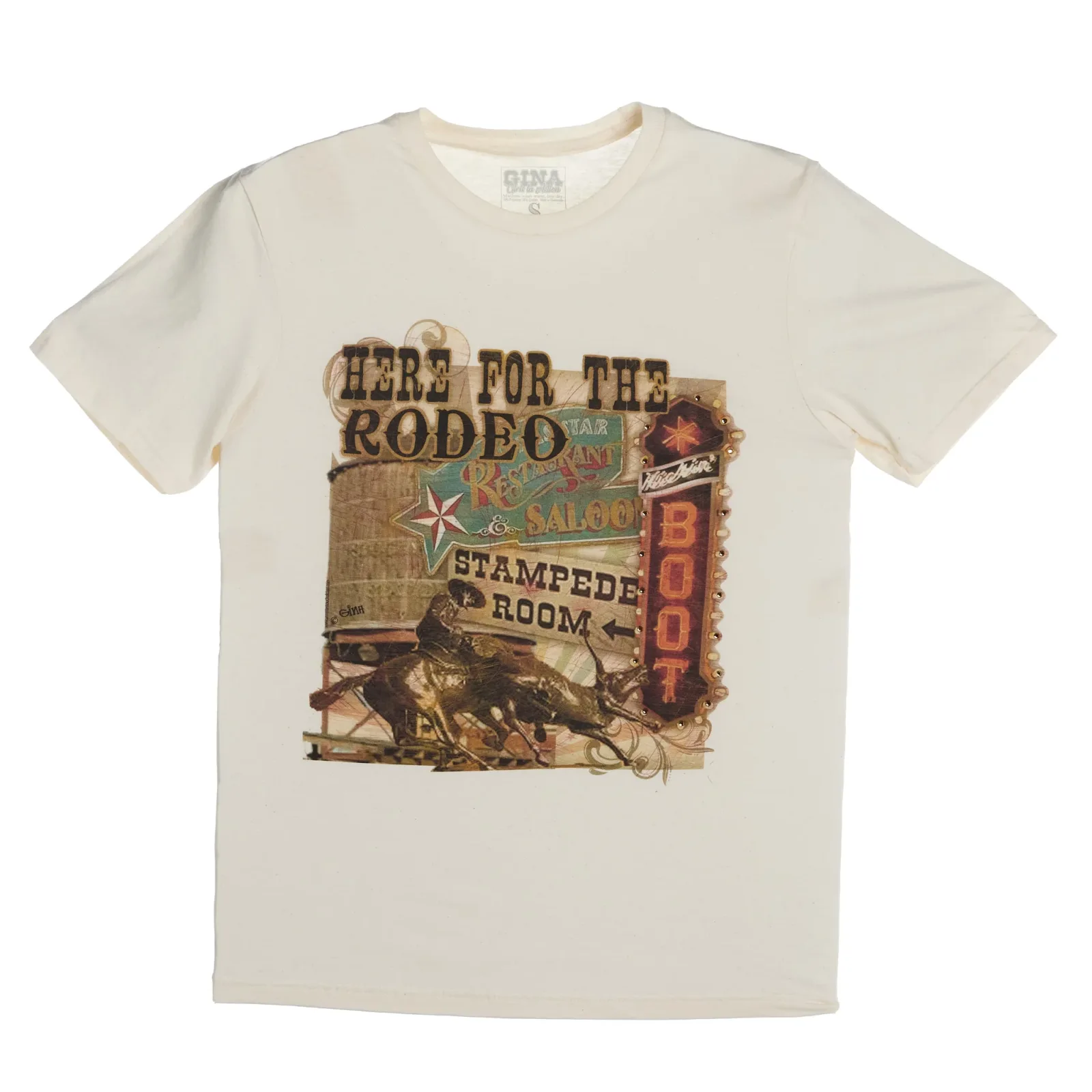 Summer Tees Womens Here For The Rodeo Tee - Image 2