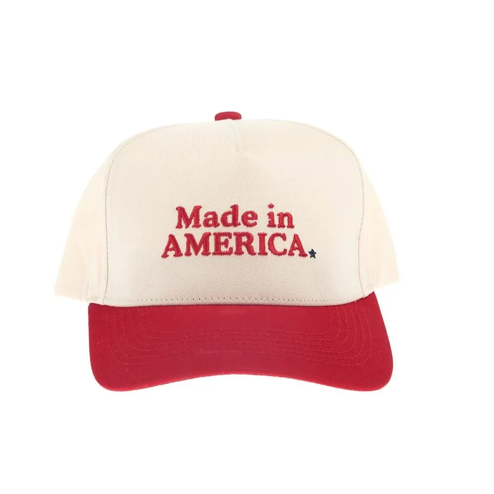 Summer Tees Women's Red Bill Made In America Cap