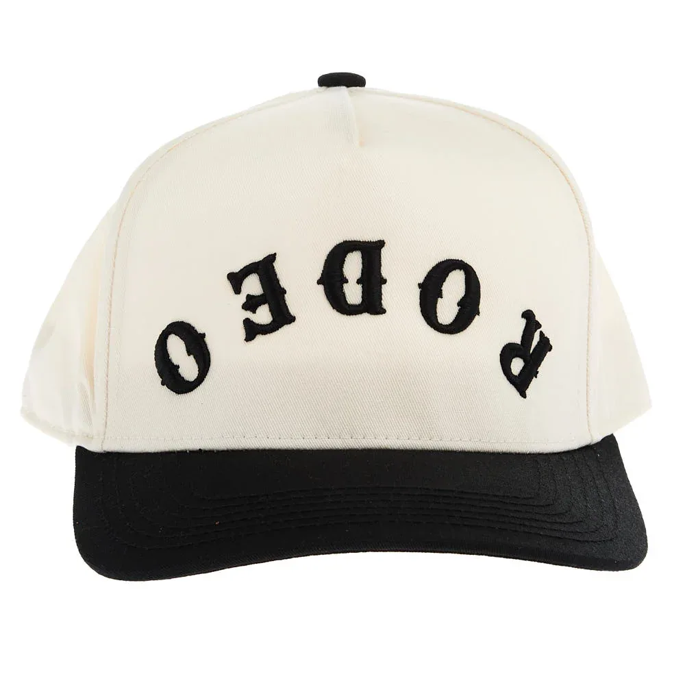 Summer Tees Womens Upside Down Rodeo Black/Natural Cap - Image 2