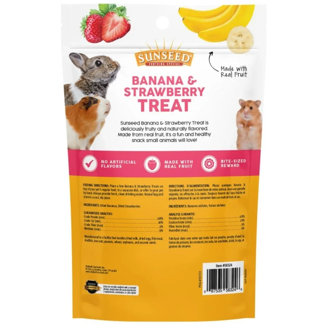 Sun Seed Banana & Strawberry Small Animal Treats, 0.7 oz - Image 2